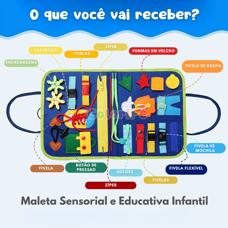 Maleta Sensorial e Educativa Infantil | Brincadeira e Aprendizado