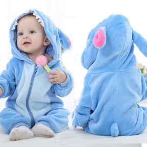 Macacão Inverno Bebê com Capuz Divertido Bichinhos